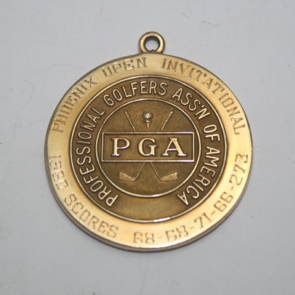 Jack Fleck's 1960 Phoenix Open 14K Champions  Medal - 2nd of Three PGA Wins