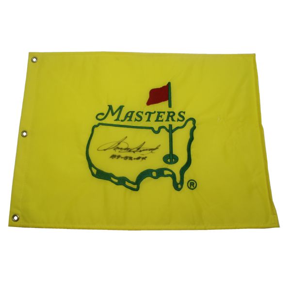 Sam Snead Signed Undated Masters Embroidered Flag with Winning Years Inscription JSA COA