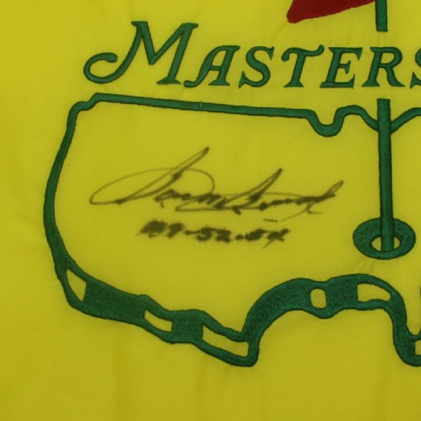 Sam Snead Signed Undated Masters Embroidered Flag with Winning Years Inscription JSA COA