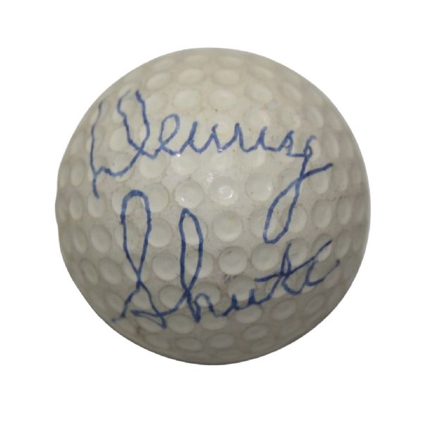 Denny Shute Signed Golf Ball - 1933 British Open, 1936, 1937 PGA Champion JSA COA