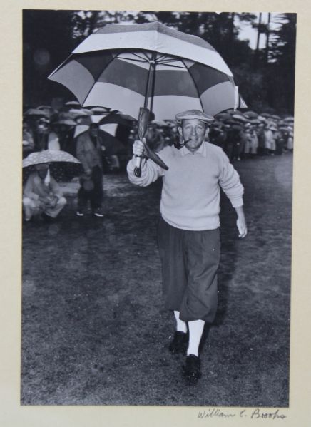 Original Black and White Bing Crosby Golf Photo - Signed by Pebble Beach Photographer William C. Brooks