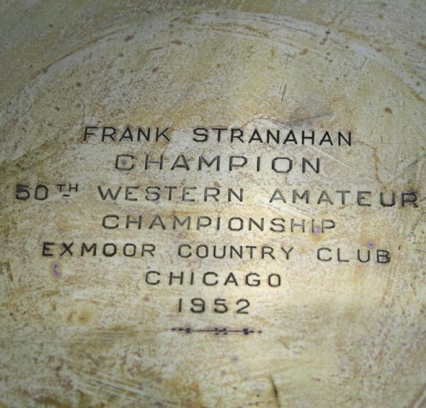 Frank Stranahan's 1952 50th Western Amateur Sterling Championship Tray - 4th Title