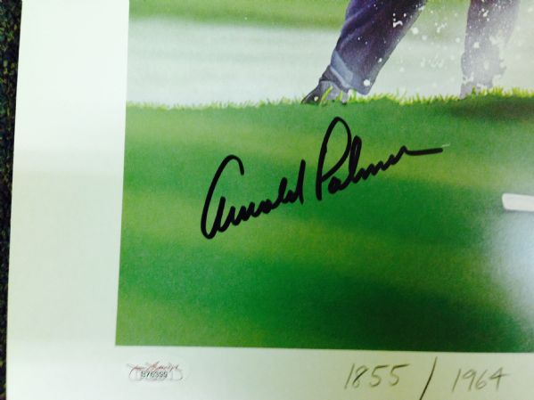 The King in Augusta Arnold Palmer Autographed Print - JSA COA