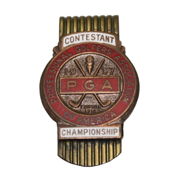 Jack Fleck's 1957 PGA Championship Money Clip - Lionel Herbert Winner