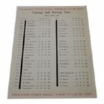 1958 Masters Sunday Pairing Sheet - Palmers First Win@Augusta-Near Mint Condition
