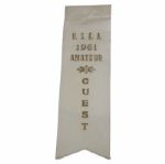 1961 US Amateur Guest Badge - Jack Nicklaus 2nd Amateur Victory-Pebble Beach