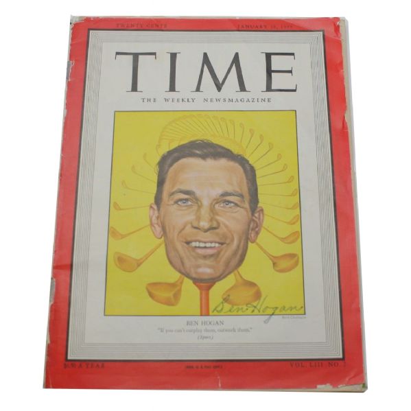 Ben Hogan Signed 1949 Time Magazine JSA Certificate of Authenticity