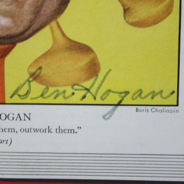 Ben Hogan Signed 1949 Time Magazine JSA Certificate of Authenticity