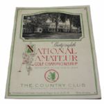 1934 US Amateur Program at The Country Club - Lawson Little  "Little Slam" Victory