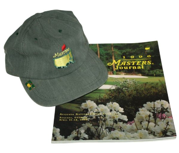 1996 Masters Journal, 1996 Masters Commemorative Pin & Masters Undated Charc. Hat