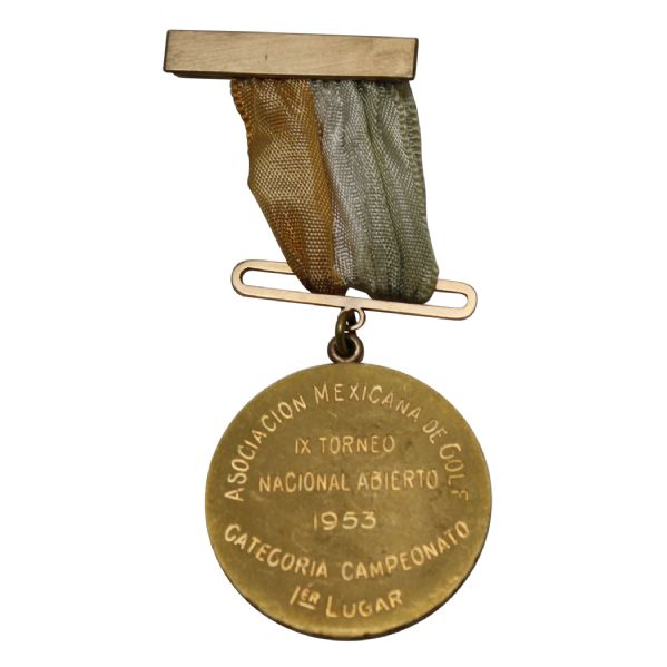 Frank Stranahan's 1953 Mexican National Open 1st Place Amateur Medal