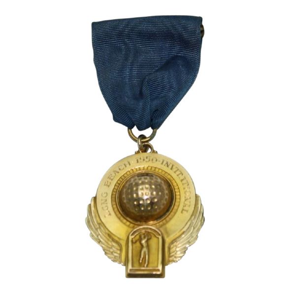 Frank Stranahan's 1950 Long Beach Invitational 1st Amateur Medal - with Ribbon