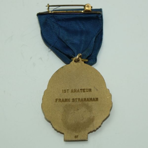 Frank Stranahan's 1950 Long Beach Invitational 1st Amateur Medal - with Ribbon
