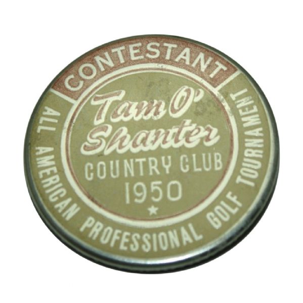Frank Stranahan's 1950 Tam O'Shanter Contestant Pin