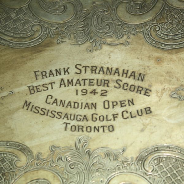 Frank Stranahan's 1942 Canadian Open Low Amateur Score Tray