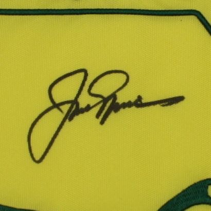 Jack Nicklaus Signed 2014 Masters Embroidered Flag JSA COA