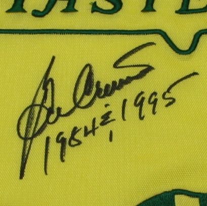 Ben Crenshaw Signed 2007 Masters Embroidered Flag with Years Inscription JSA COA