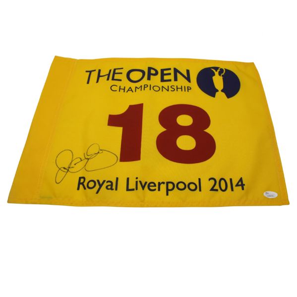 Rory McIlroy Signed 2014 Open Screen Flag JSA COA
