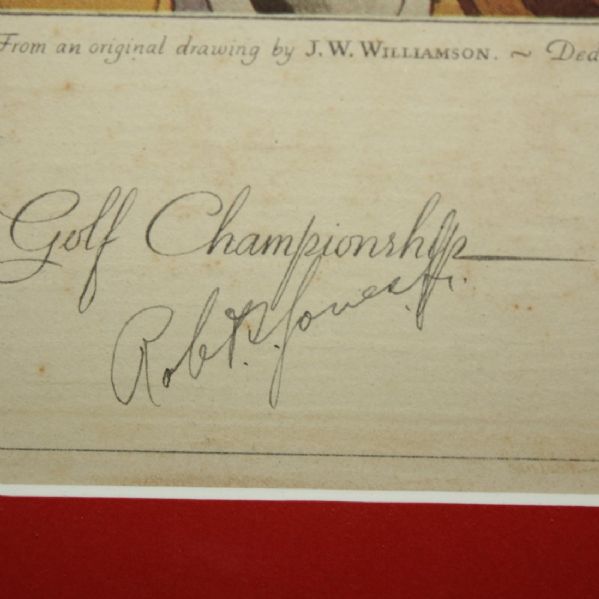 Bobby Jones Signed 1930 Currier & Ives British Open@St. Andrews - RARE!