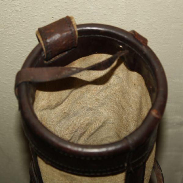 The Osh Kosh Company Vintage 1917 Leather and Canvas Golf Bag-Ex Plus Condition