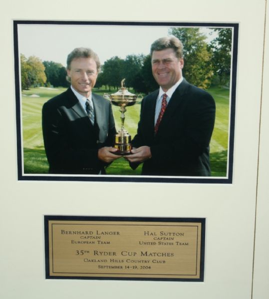 Oakland Hills 2004 Ryder Cup Thank You Gift Deluxe Shadowbox To C.E.O. Mich. PGA