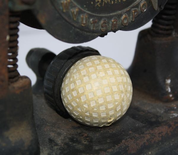 Rare Chambers Patent “The Omnes Golf Ball Marker” Cast Iron Golf Press - Circa 1910
