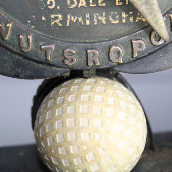 Rare Chambers Patent “The Omnes Golf Ball Marker” Cast Iron Golf Press - Circa 1910