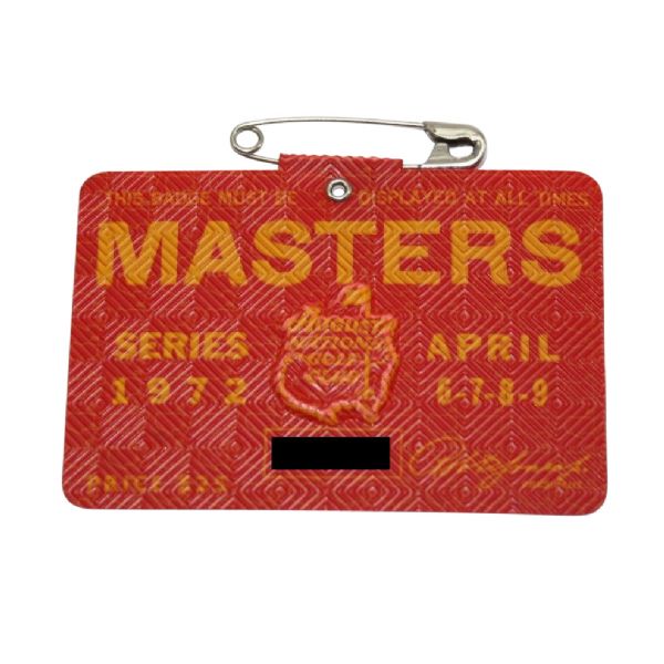 1972 Masters Badge - Jack Nicklaus Victory