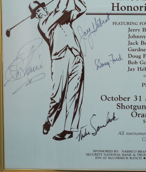 Signed By Seldom Seen 1948 Masters Champ CLAUDE HARMON-Tournament Poster 