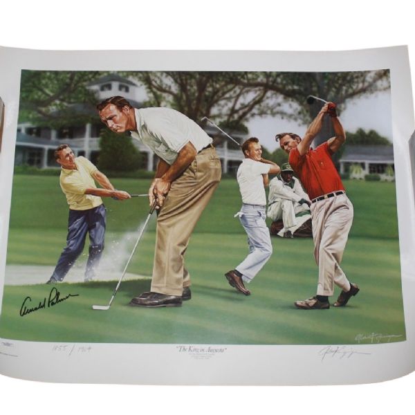 Arnold Palmer Signed Limited Edition 'The King In Augusta' Zuniga Print JSA #B76399