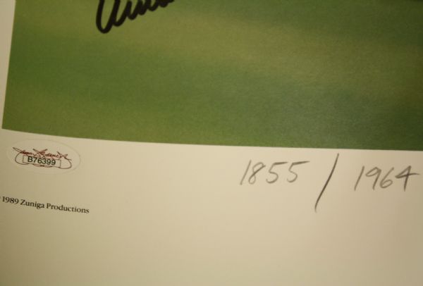 Arnold Palmer Signed Limited Edition 'The King In Augusta' Zuniga Print JSA #B76399