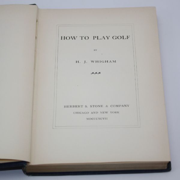 1897 Book 'How To Play Golf' by H.J. Whigham