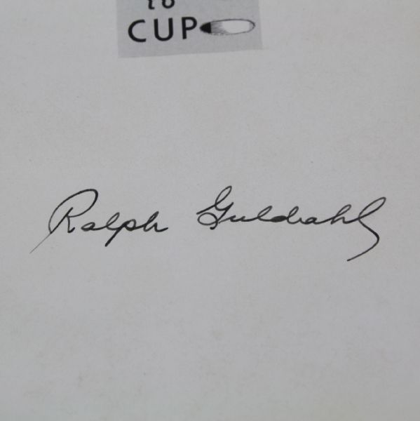 1937 1st Edition 'From Tee to Cup by the Four Masters' With  Sec. Sig. Ralph Guldahl 