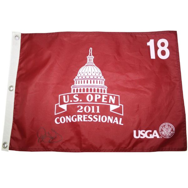 Rory McIlroy Signed 2011 US Open Congressional Screen Flag JSA COA