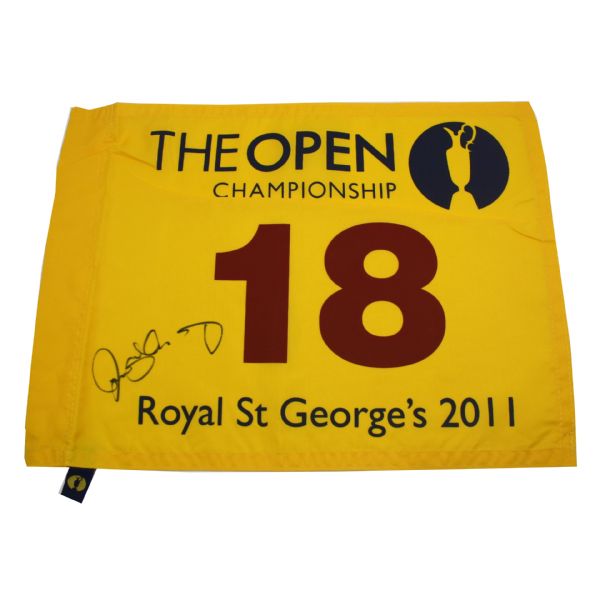 Rory McIlroy Signed Royal St. Georges 2011 Open Flag JSA COA