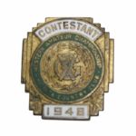 1948 Western Amateur Contestant Pin - Wichita Country Club - Frank Stranahan