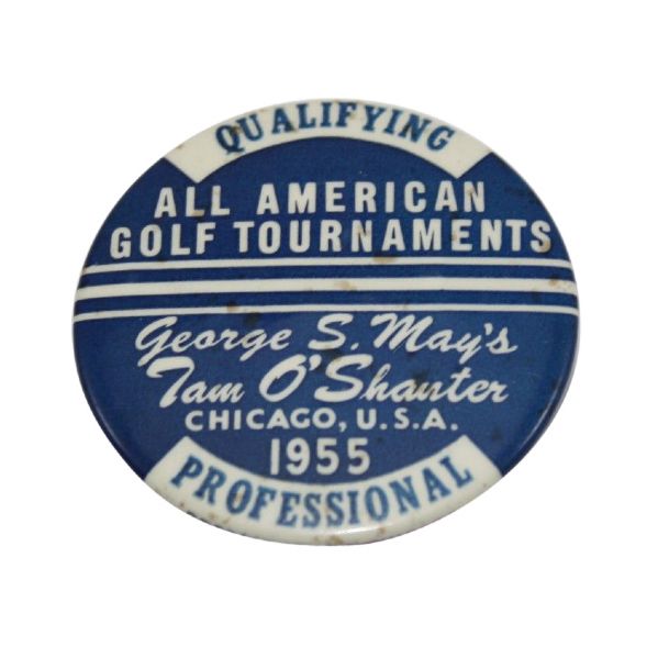 1955 George May's Tam O'Shanter Chicago Golf Tournament Qualifying Professional Pin