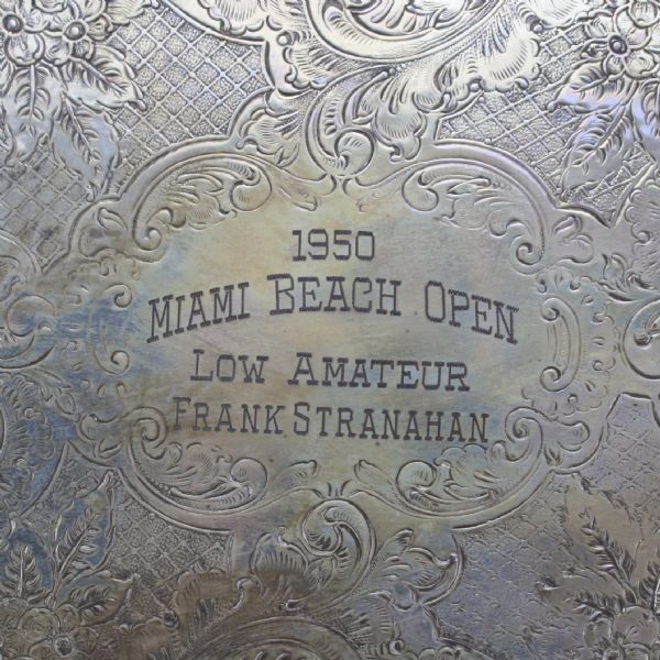 1950 Miami Beach Open Low Amateur Tray - Frank Stranahan