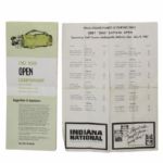 1962 US Open 3rd and 4th Round Pairing Sheet also with 1967 500 Festival Open Start Sheet