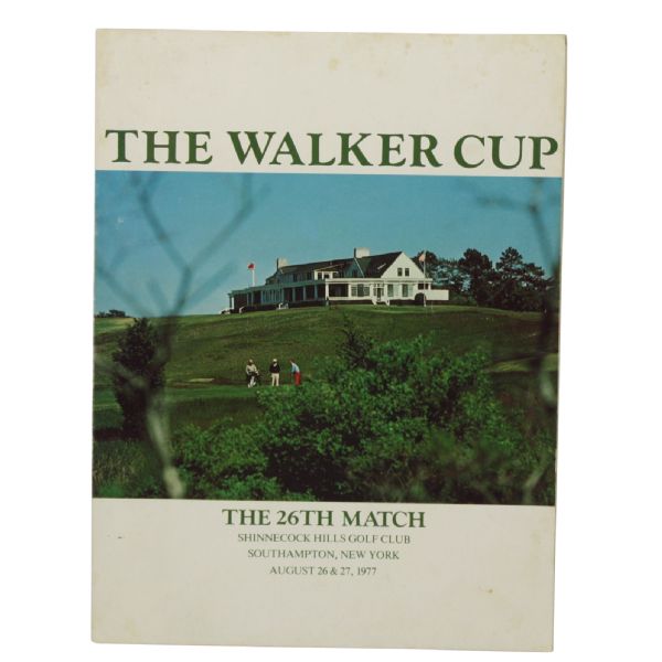 1977 Walker Cup Program-Includes Team Members Scott Simpson and Sandy Lyle