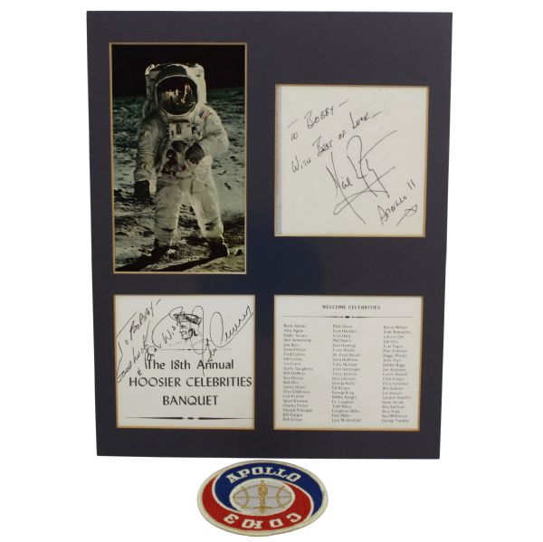  First and Last To Walk on the Moon Autographs - Neil Armstrong and Gene Cernan JSA COA