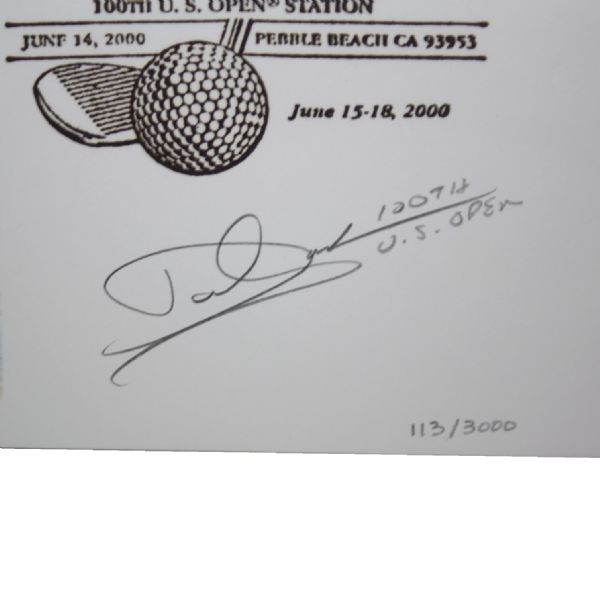 100th U.S. Open Cachet From Pebble Beach Signed By Champion Tiger Woods-JSA COA