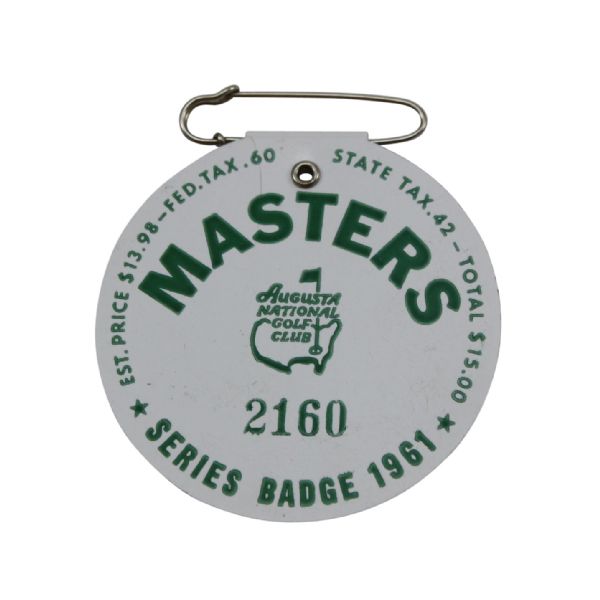 1961 Masters Badge #2160
