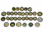 Lot of 30 Masters Dated Ball Markers 1984-2014
