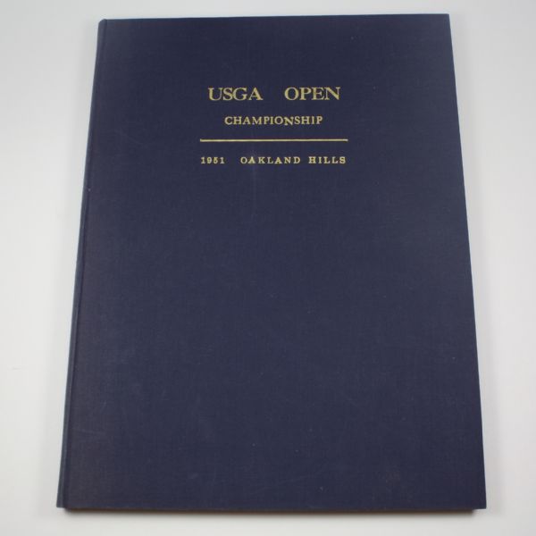 1951 US Open Championship Hard Cover with Ben Hogan Autograph - Oakland Hills JSA COA
