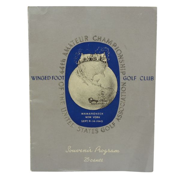 1940 U.S. Amateur Championship Souvenir Program - Winged Foot