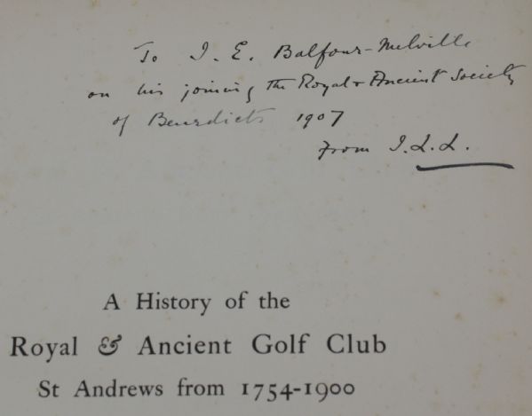 'A History of the Royal and Ancient Golf Club St. Andrews' Book by H.S.C. Everard JSA COA