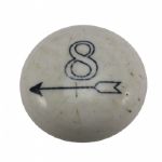 Vintage Porcelain and Steel Tee Marker - 8 and Arrow