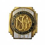 1937 US Open Championship Contestant Pin-Oakland Hills C.C.-Ralph Guldahl Champ!