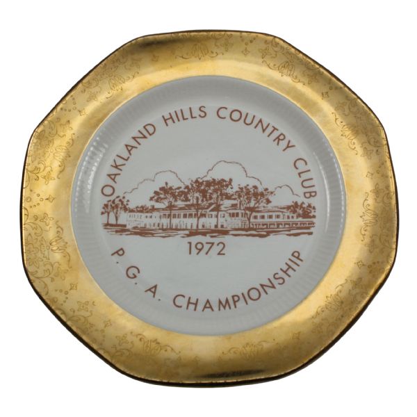 1972 PGA Championship Plate - Oakland Hills Country Club- Player Gift or Merchandise?